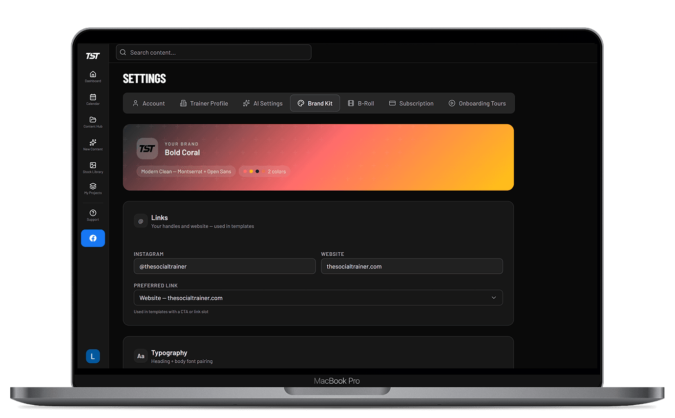 Brand Kit settings
