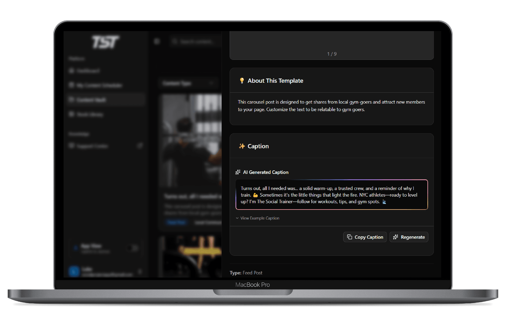 AI caption generation