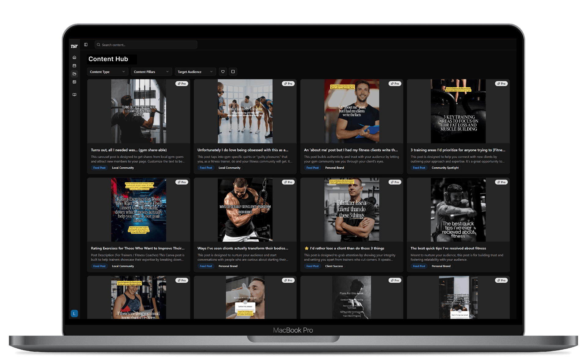 Content template library